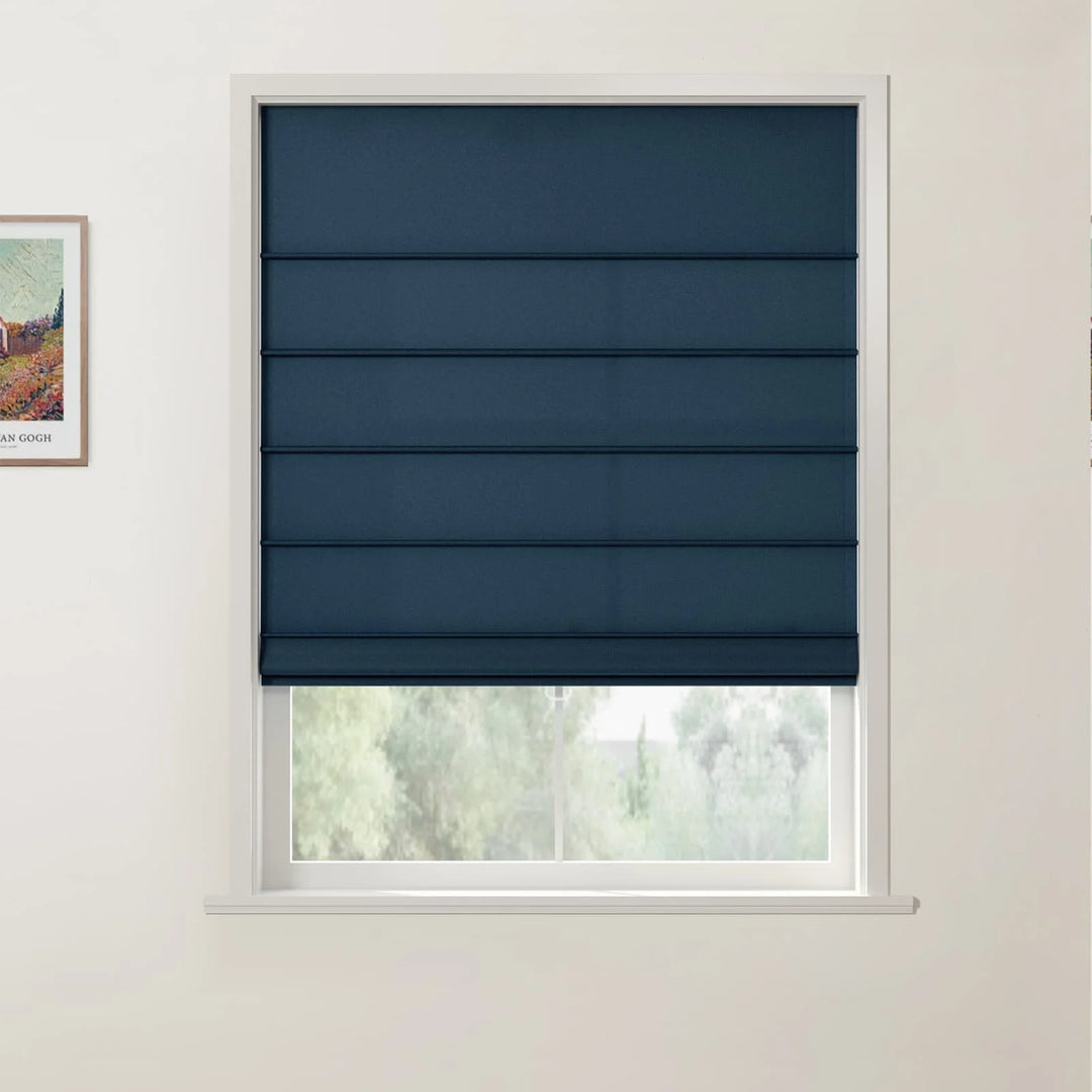 Darcy Front Slat Cordless Roman Shades Ocean - ChadMade