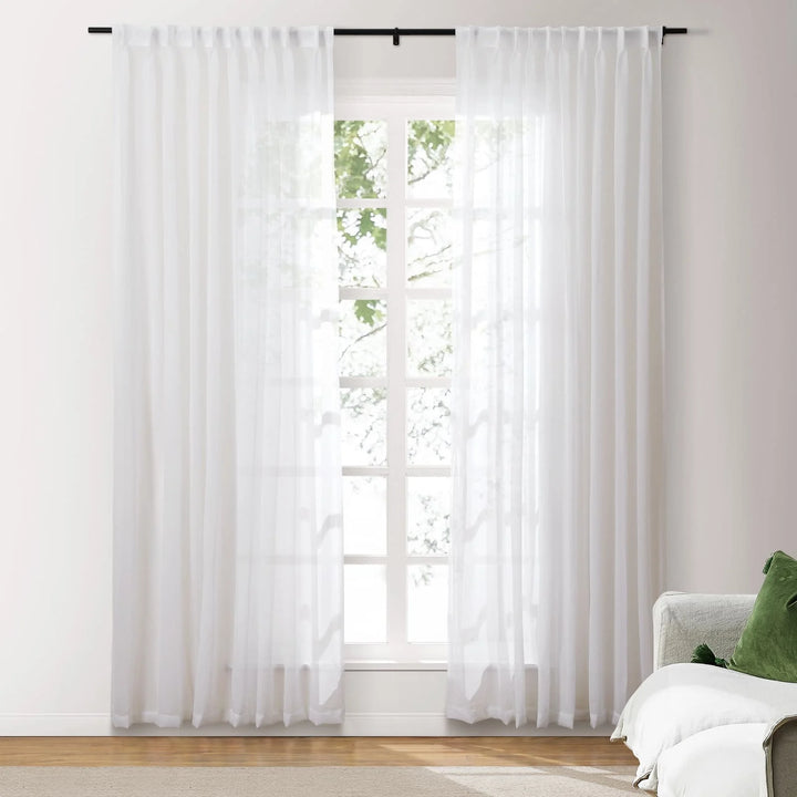 Ryan Elegant Sheer Curtain Rod Pocket