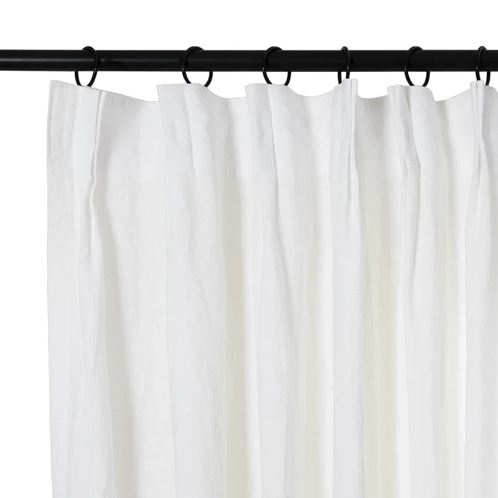 Tonia 100% Linen Curtains Pinch Pleat