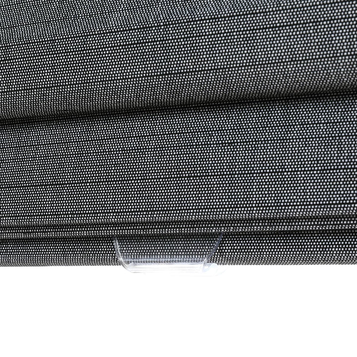 Rain Neutral Flax Woven Bamboo Shade - Middle Grey