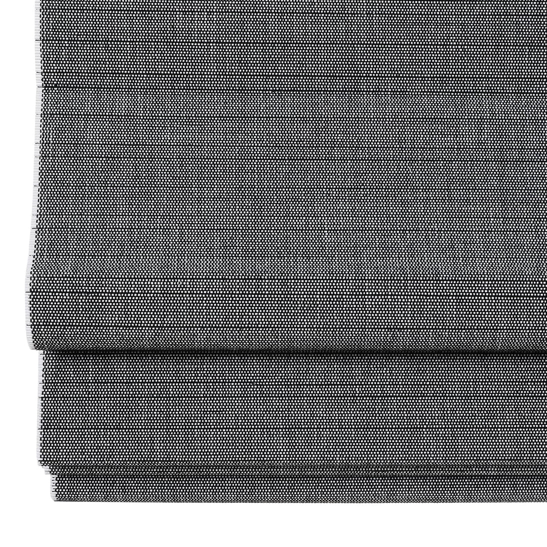 Rain Neutral Flax Woven Bamboo Shade-Middle Grey