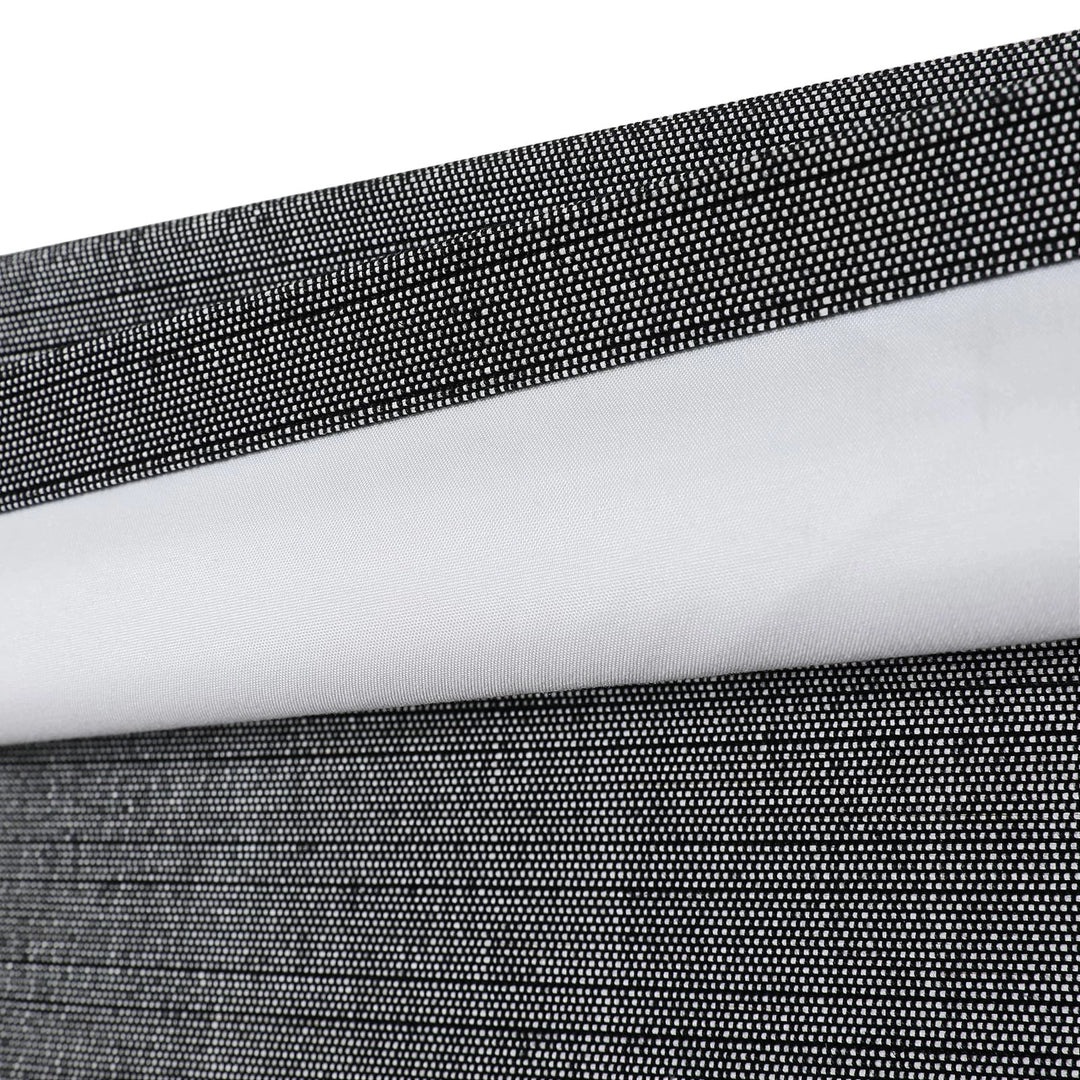 Rain Neutral Flax Woven Bamboo Shade - Middle Grey