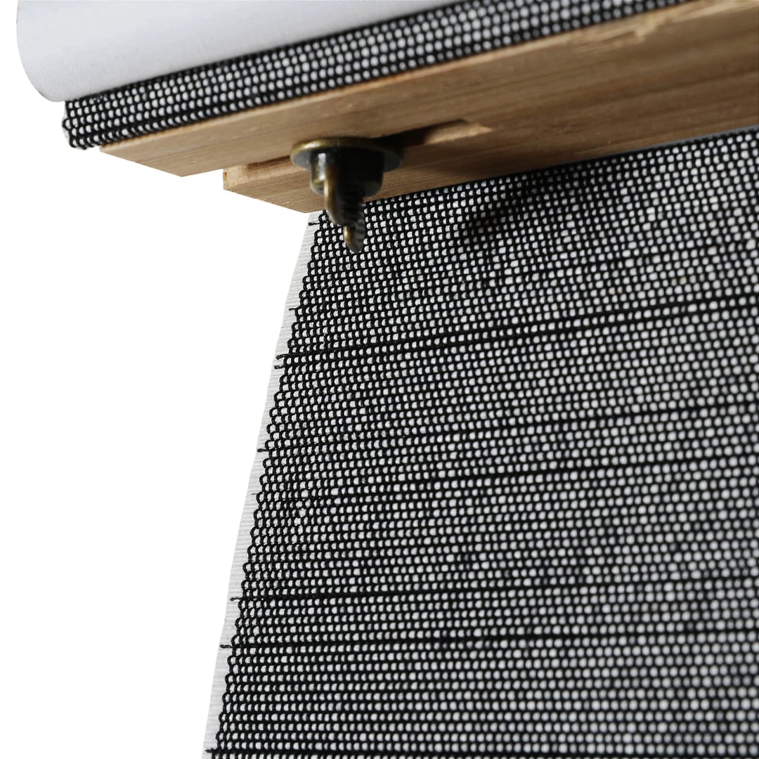 Rain Neutral Flax Woven Bamboo Shade-Middle Grey