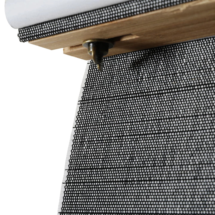 Rain Neutral Flax Woven Bamboo Shade - Middle Grey