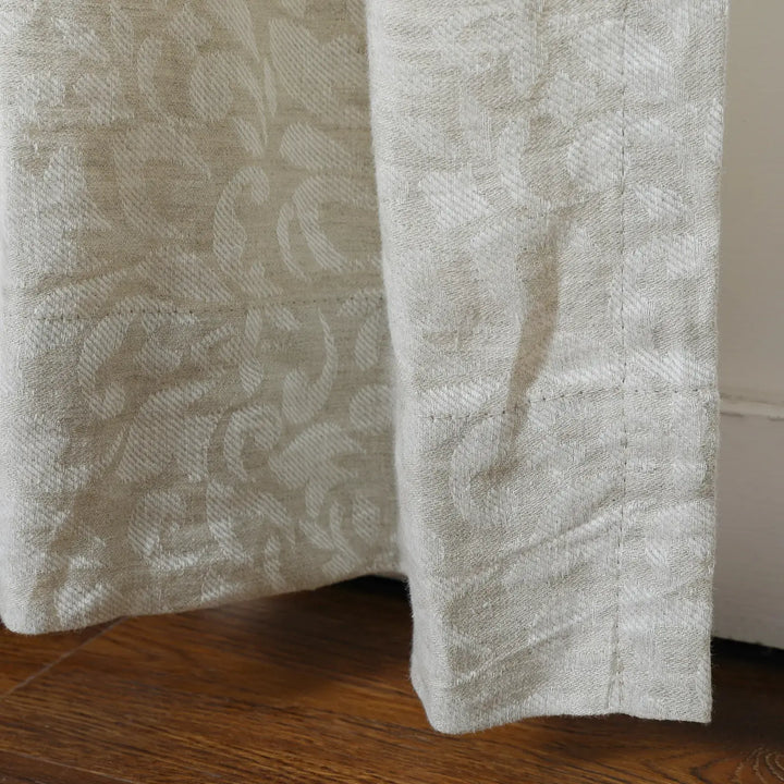 Joel 100% Linen Print Drapery French Pleat