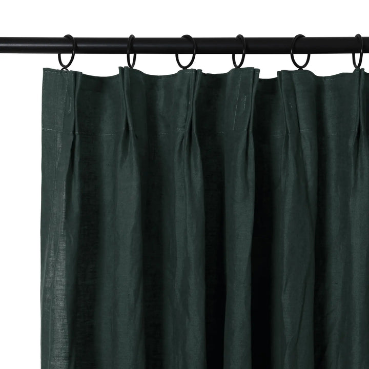 Tonia 100% Linen Curtains Pinch Pleat