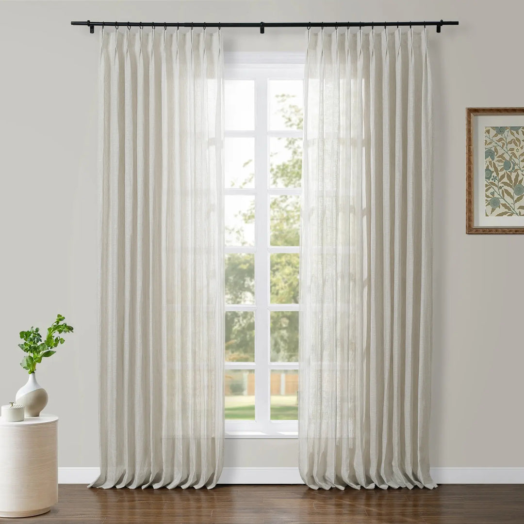 Sissy 100% Linen Curtains French Pleat