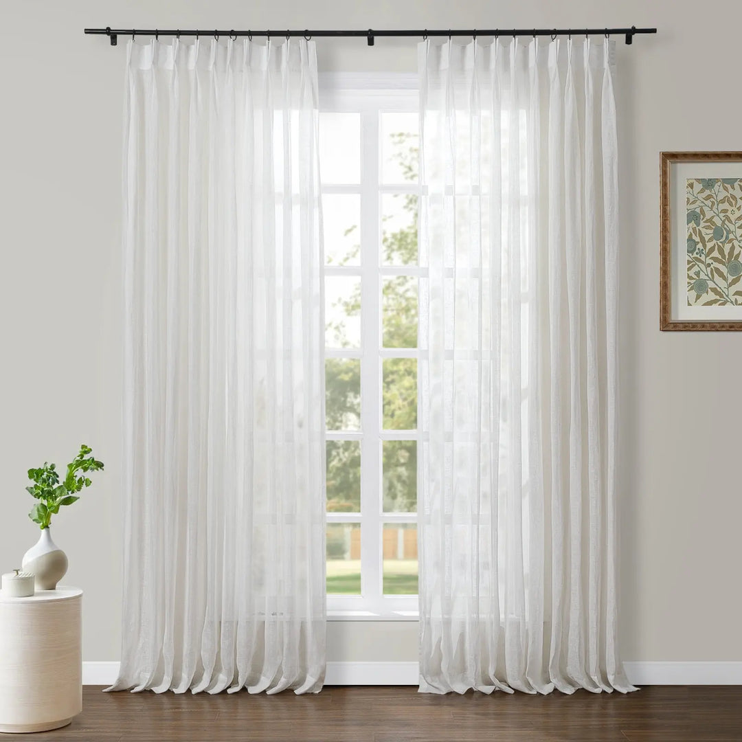 Sissy 100% Linen Curtains French Pleat