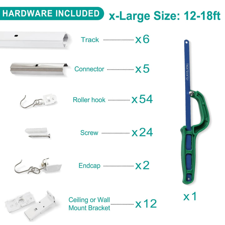 Adjustable Curtain Track Kit