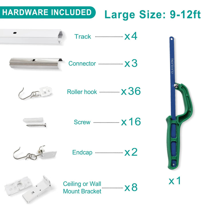 Adjustable Curtain Track Kit